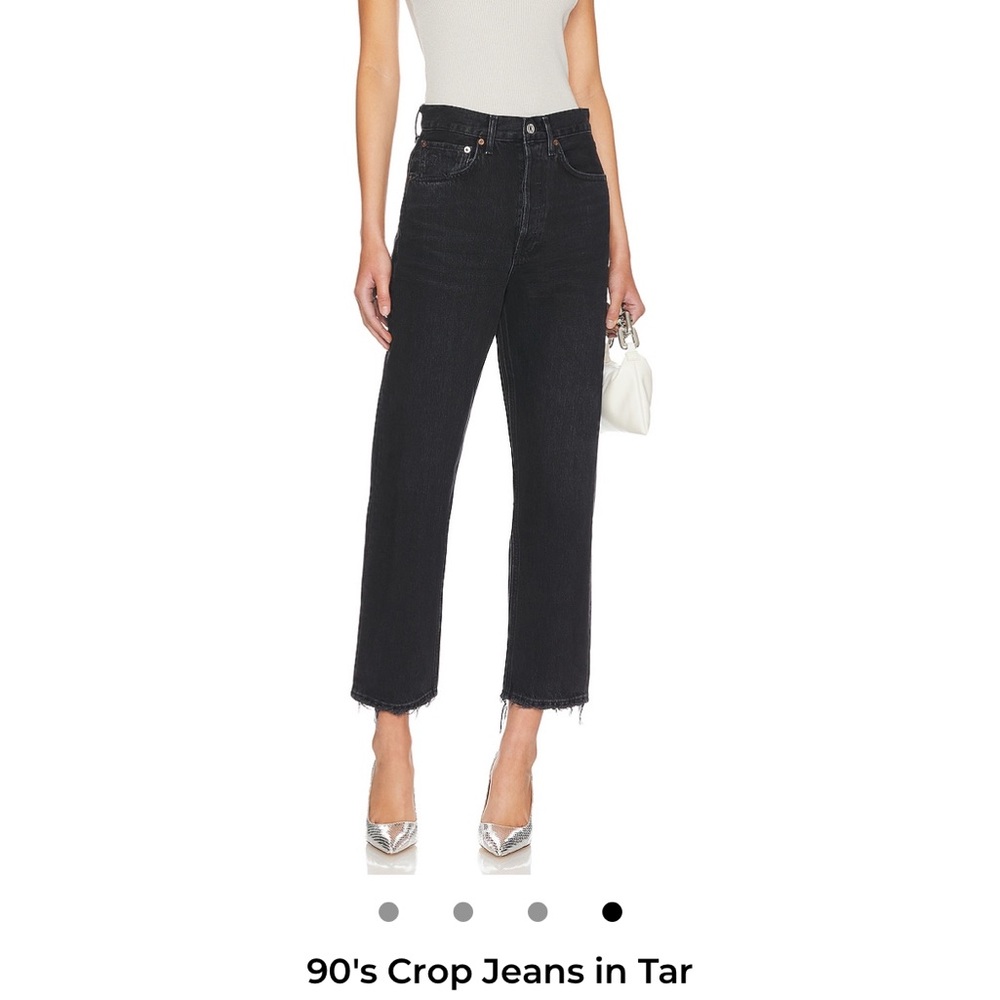 Agolde Black Ankle Crop Jeans